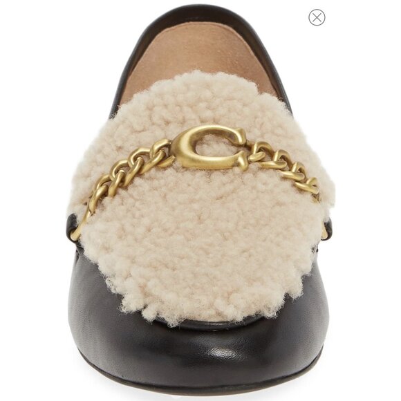 COACH Helena Convertible Loafer with Genuine Shearling Trim, Black, Size 7 - Picture 6 of 13